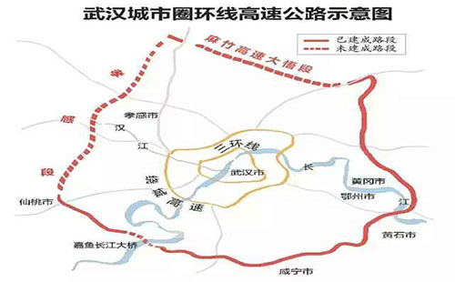 武漢6環(huán)線 武漢城市圈環(huán)線高速公路孝感段通車