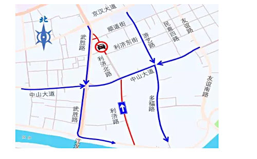 武漢交通管制最新：利濟(jì)路、利濟(jì)北路施工請繞行