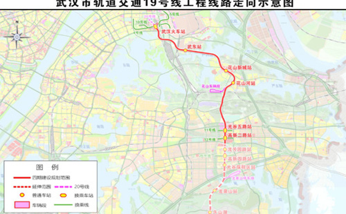 武漢地鐵19號線各站點建設(shè)最新情況