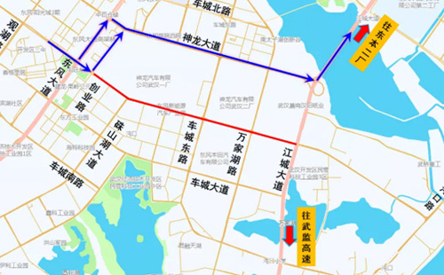 2021武漢沌陽大道最新通行方式變化（附繞行線路）