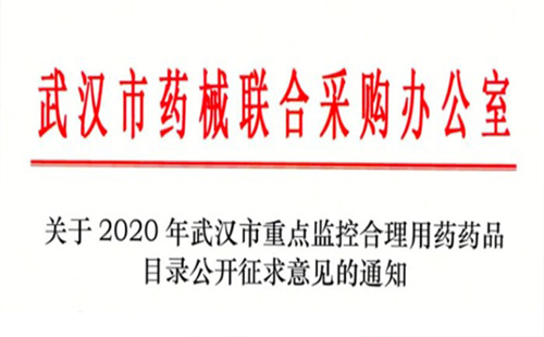 武漢重點(diǎn)監(jiān)控藥品目錄 在國家級目錄上增加5個品種